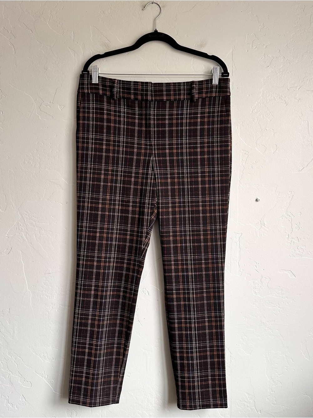 Ann Taylor Plaid Slim Ankle Pants Women's 8 EUC Classic Preppy Fall Business